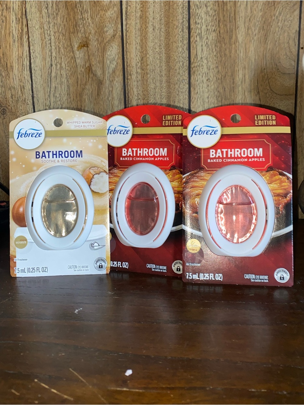 Febreze bathroom small space air freshener white 3 pack 0.25 fl oz scent